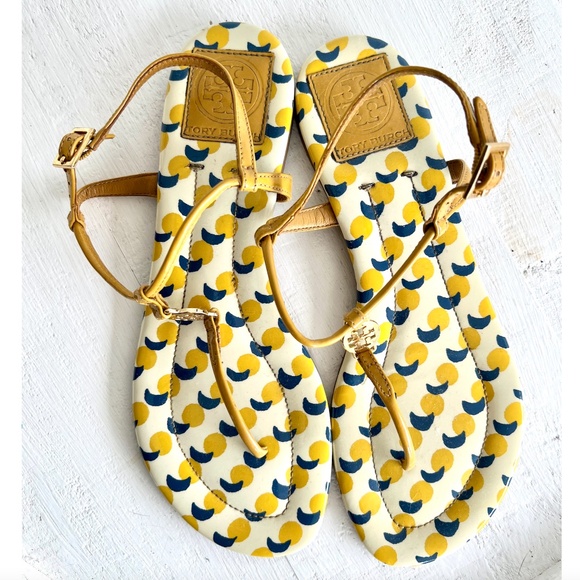 Tory Burch Shoes - TORY BURCH Emmy Lemon Print Thong Sandals - 7M